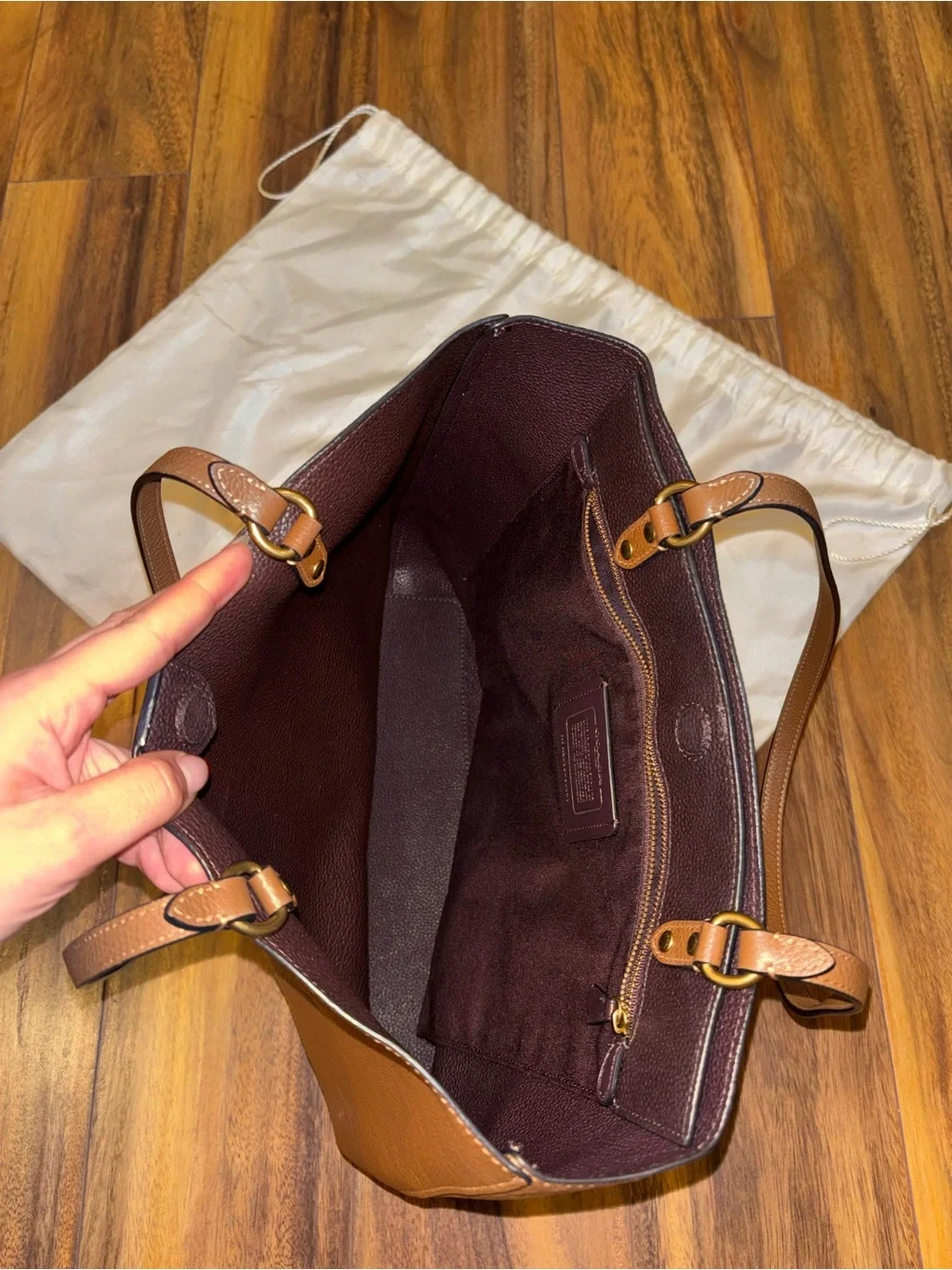 Coach pebbled leather